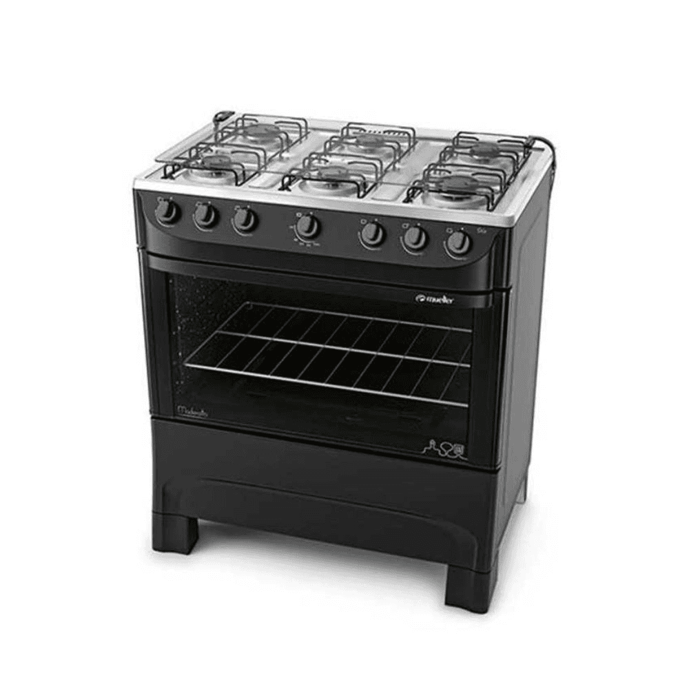 Cocina Mueller 6 hornallas MFI6BA Negro - Moderatto 2472