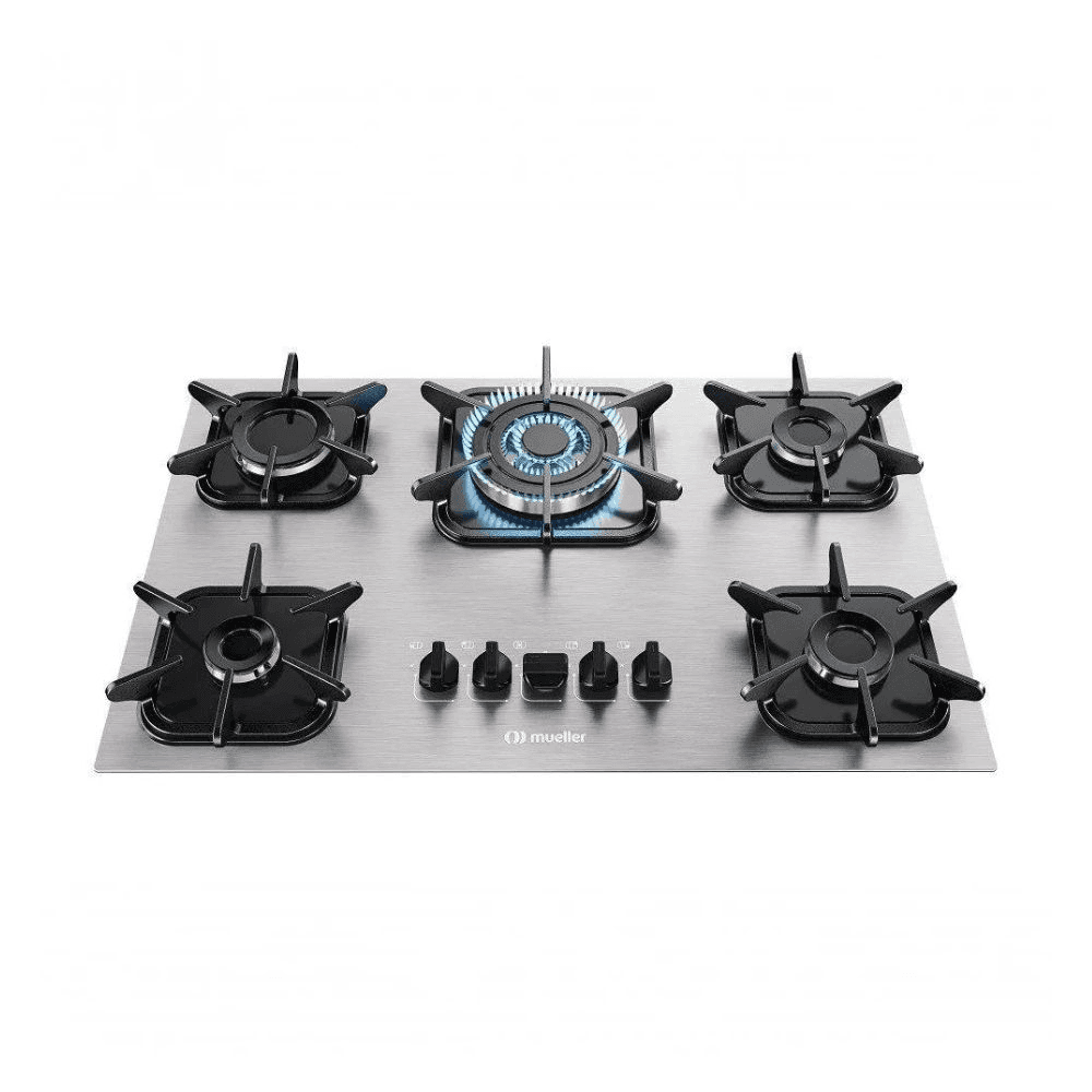 ANAFE COOKTOP MUELLER DE EMPOTRAR 5 HORNALLAS MCG5BK COOKTOP ANAFE DE ALUMINIO TRIPLE LLAMA MCG5BK COOKTOP ANAFE DE ALUMINIO TRIPLE LLAMA 2595