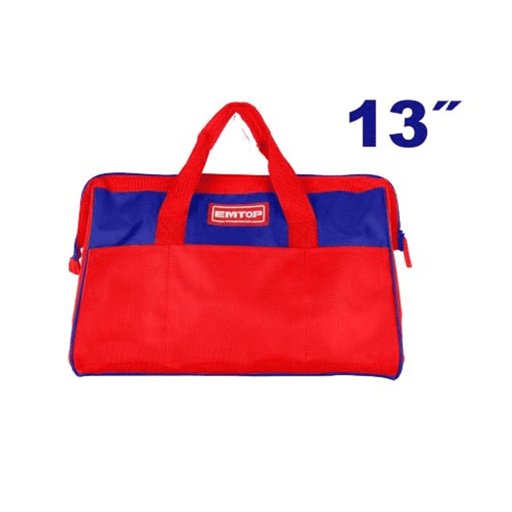 BOLSON DE TELA PARA HERRAMIENTAS 13" 33X21X18CM EMTOP ETBG18131 27651