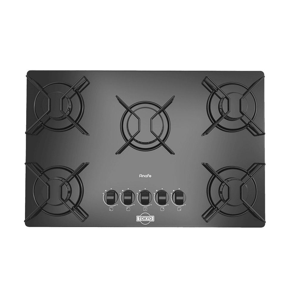 ANAFE TOKYO A GAS COOK 5 HORNALLAS VODRIO TEMPLADO C/ENCENDIDO COTOCOOK5-RE 28480