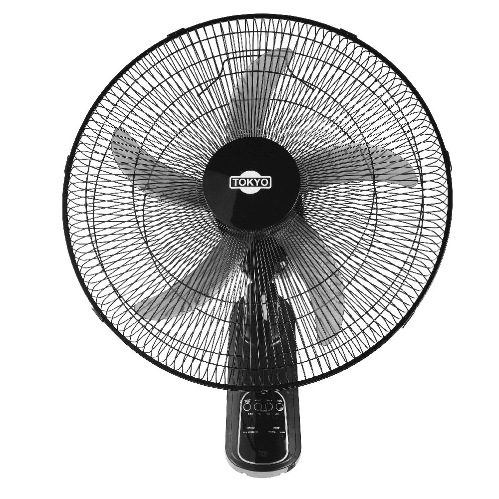 VENTILADOR DE PARED TOKYO 18 TOP18C C/CONTROL 5ASPAS ABS 3VEL 75W 1300RPM T2094 2883