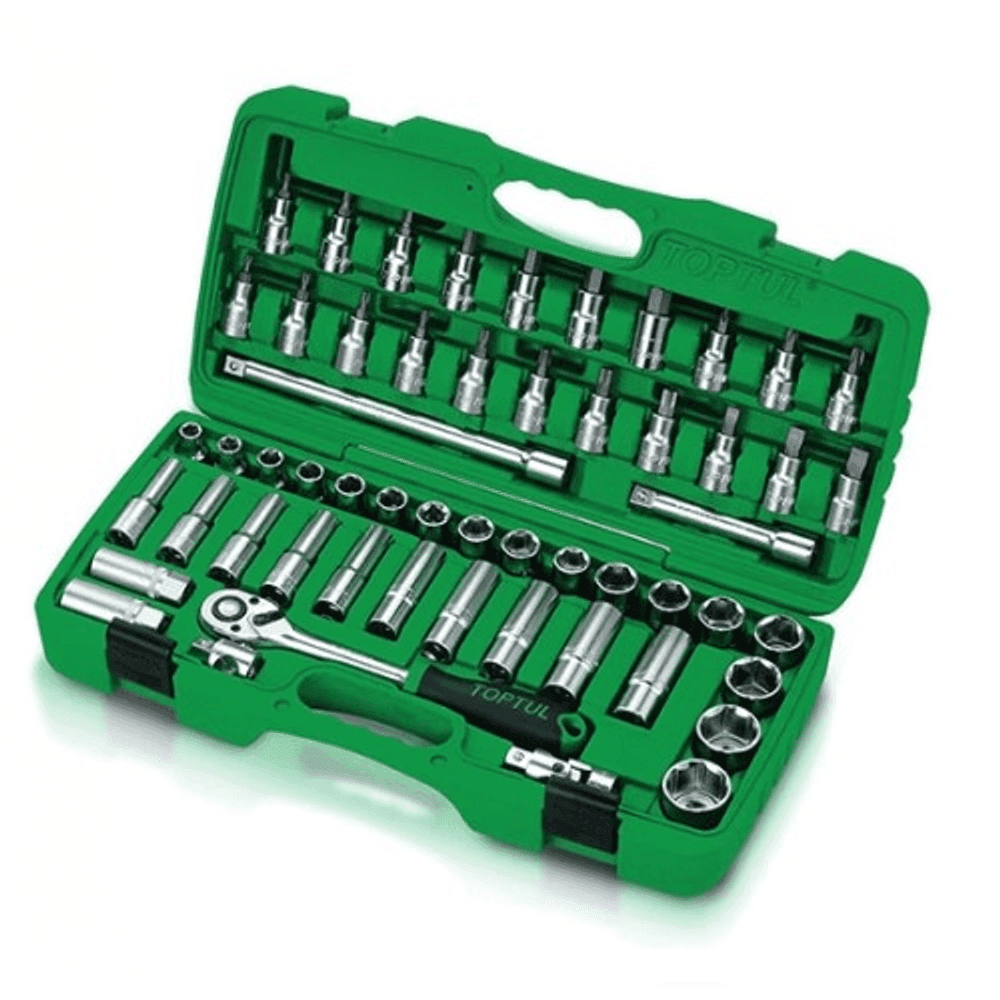 JUEGO DE LLAVES TUBOS 1/2´´ 55PZ C/CAJA TOPTUL GAA15502 28905