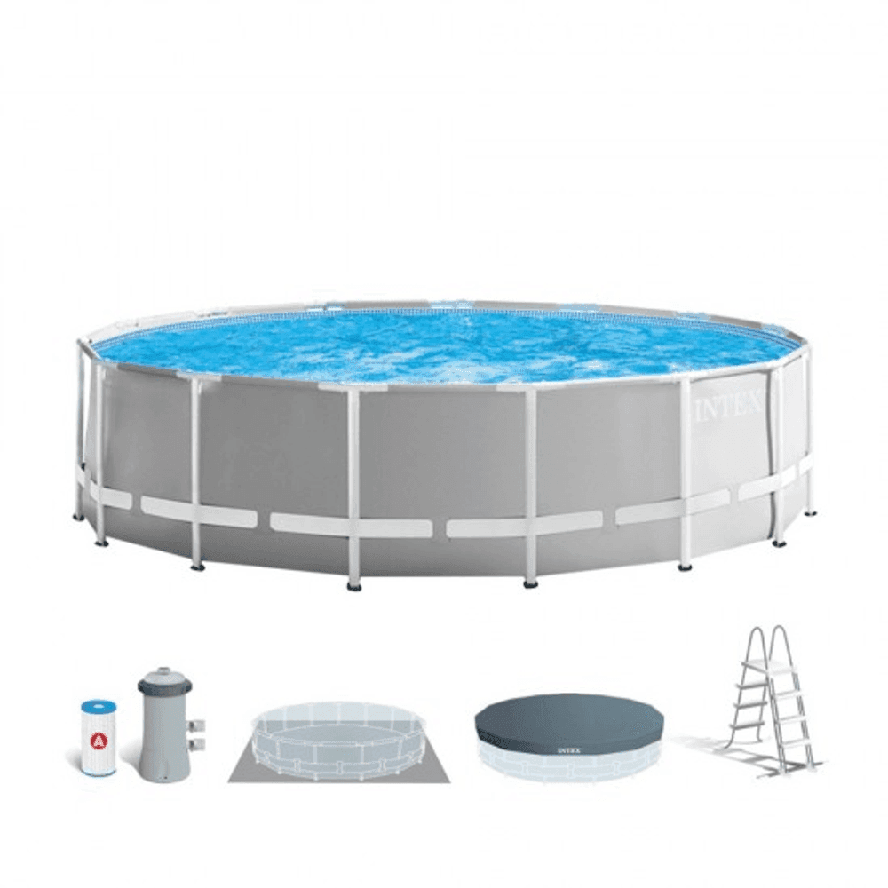 PISCINA INTEX C/ ESTRUCTURA METÁLICA 4,57M X 1,22M DE 16.805 LITROS KIT Y FILTRO C1000 I26742 31459