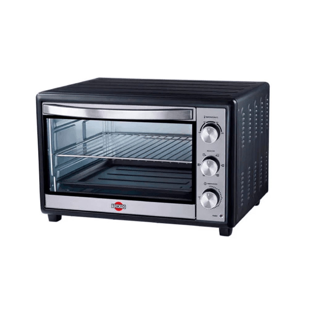 HORNO ELECTRICO TOKYO LISTO PLUS 56LTS NEGRO 2REJ/BAND/1REC.MIG./1AGARRAD T3452 33584