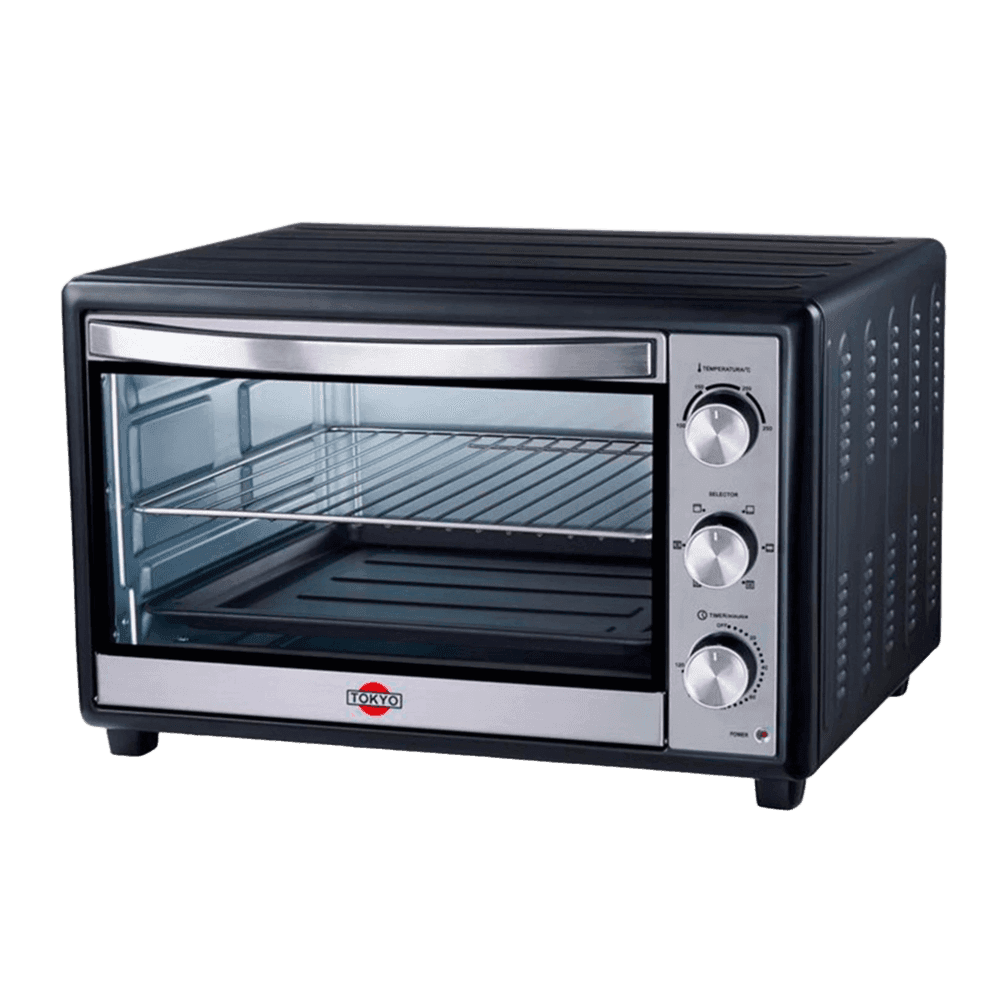 HORNO ELECTRICO TOKYO LISTO PLUS 56LTS NEGRO 2REJ/BAND/1REC.MIG./1AGARRAD 33584