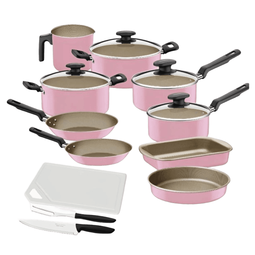 JUEGO DE OLLAS 12 PZAS NEW TURQUIA ROSA- TRAMONTINA 27899/513 34891