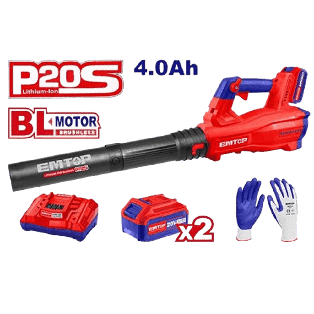 SOPLADOR INDUSTRIAL EMTOP BL+ 2X BATERIA 20V 4AH ELAB204282 35175