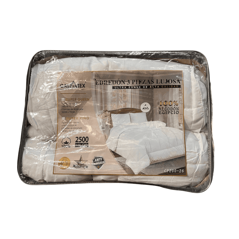 EDREDON QUEEN BLANCO 230X250CM- CASA KOMODA 38213