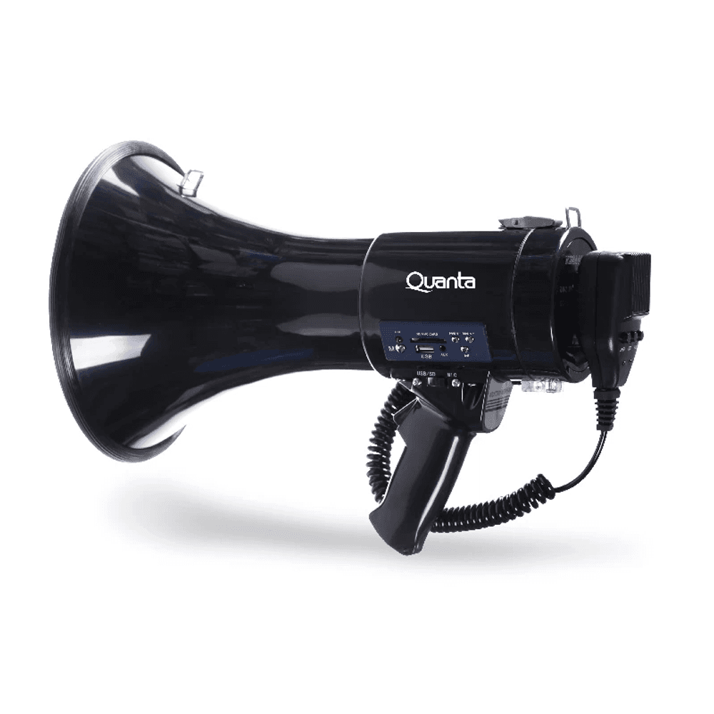 MEGAFONO MP3 250W QUANTA QTMER250 USB/SD/500M/REC/SIRENA-NGØ 40435