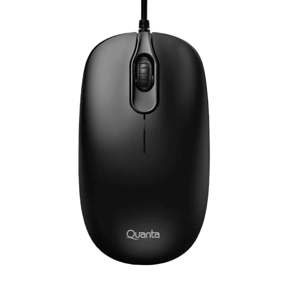 MOUSE OPTICO USB QUANTA QTMO10 DPI 1200/1.5M/ERGONOMICOØ 40526