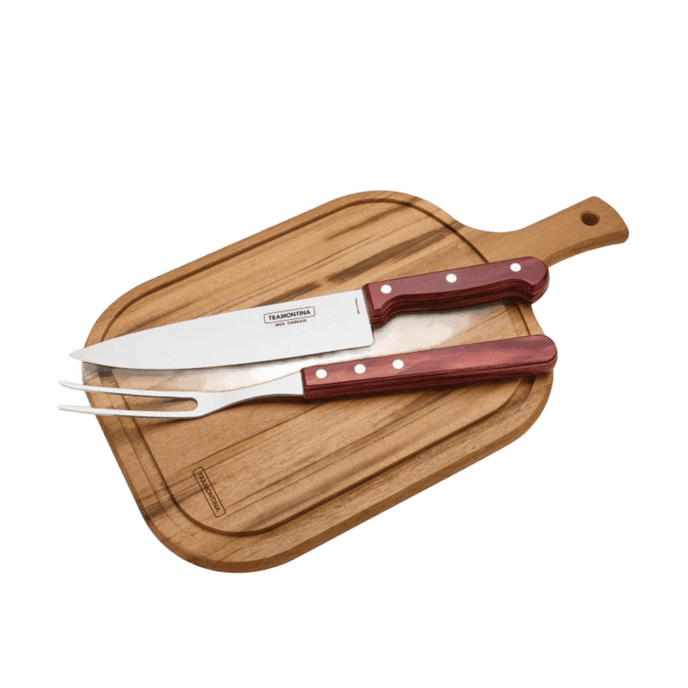 JUEGO PARA ASADO 3PIEZAS TRAMONTINA BLISTER POLYWOOD 21198/714 4075