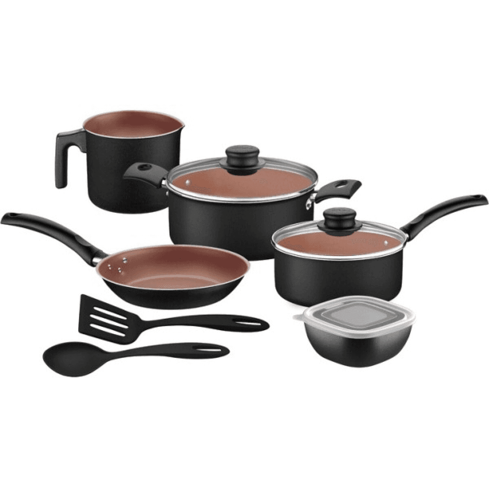 JUEGO DE OLLAS TRAMONTINA 7 PZAS TURIN NEGRO 27899/528 41258