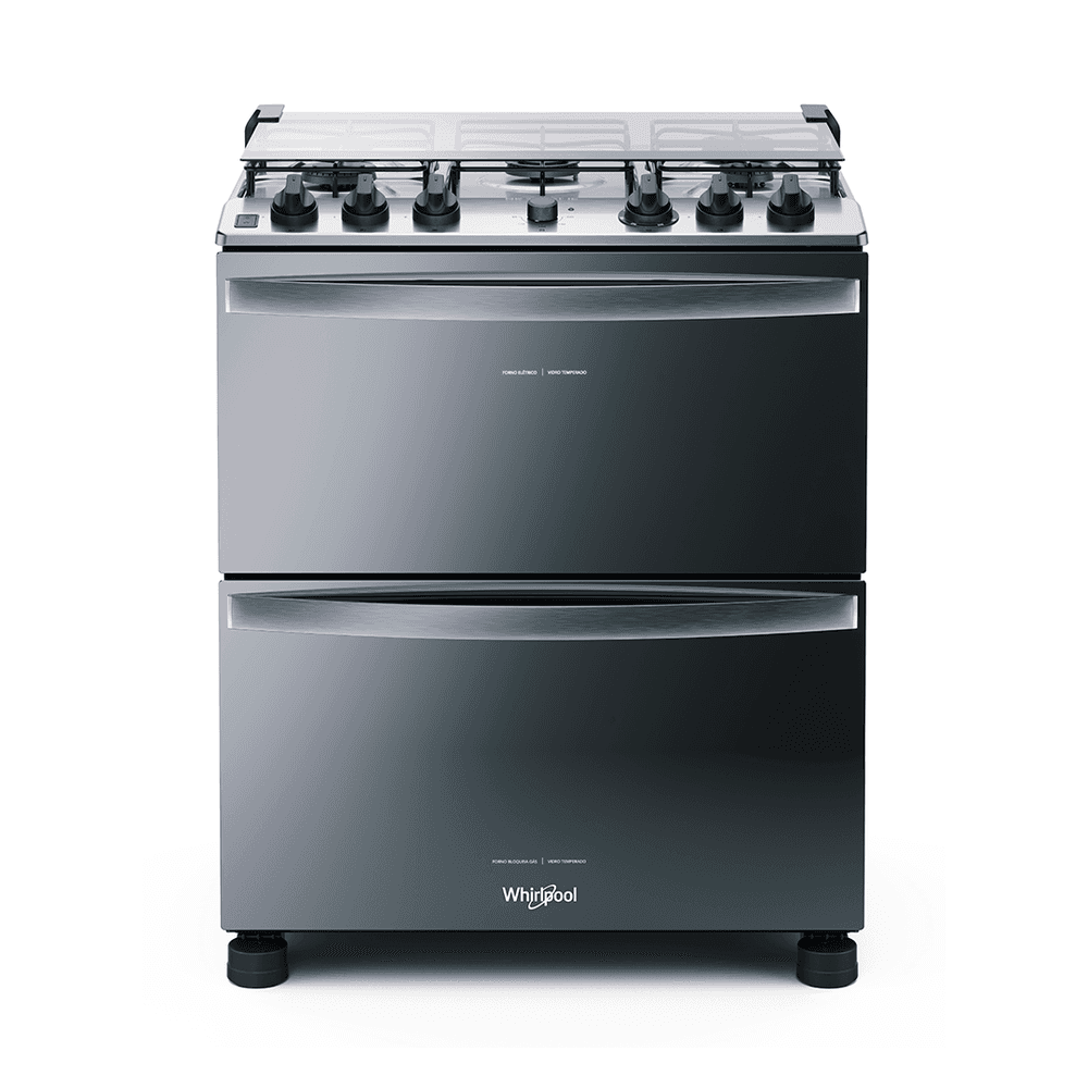 COCINA WHIRLPOOL 5H INOX DOBLE HORNO WFD5NCR 44652
