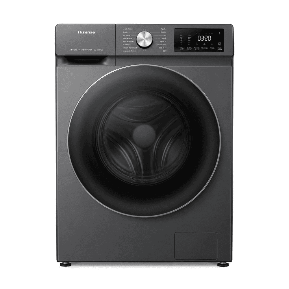 LAVASECARROPAS CARGA FRONTAL HISENSE 12/8 KG INVERTER WIFI PURE JET WASH WD3S1243BT 47086