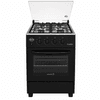 COCINA A GAS TOKYO FLAMEX NEGRO 4H MESA INOX TAPA DE VIDRIO HORNO LIMPIA FACIL T3678 48072
