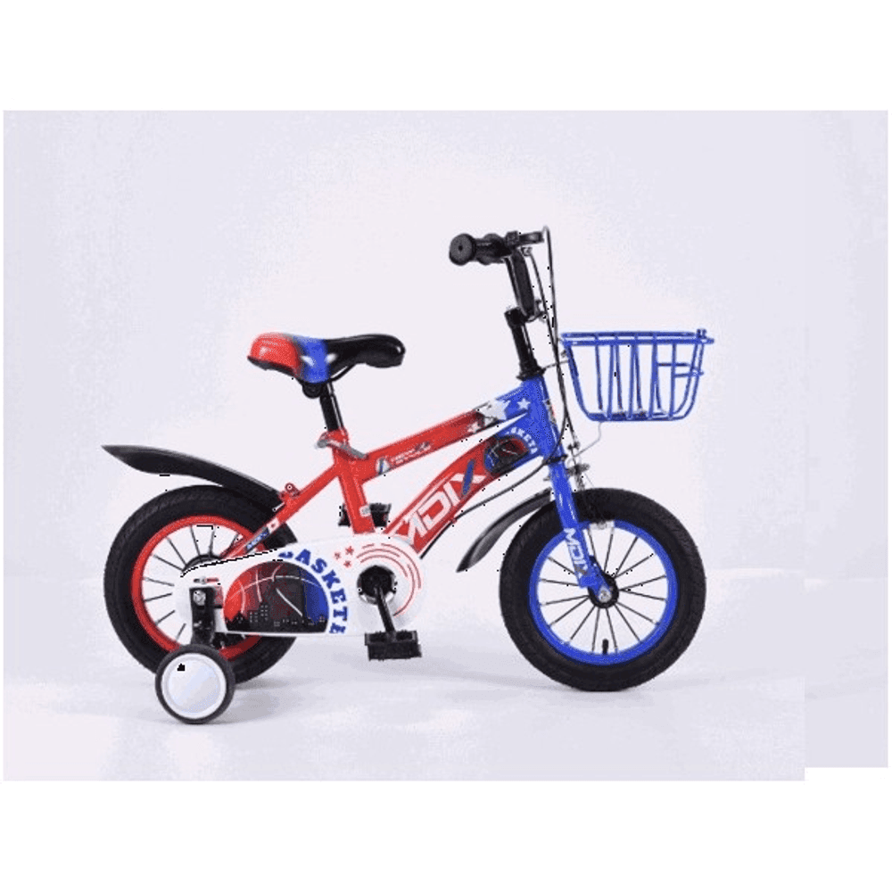 BICICLETA INFANTIL ARO 12" DOBLE FRENO CANASTO ROJO/AZUL 529016-RA