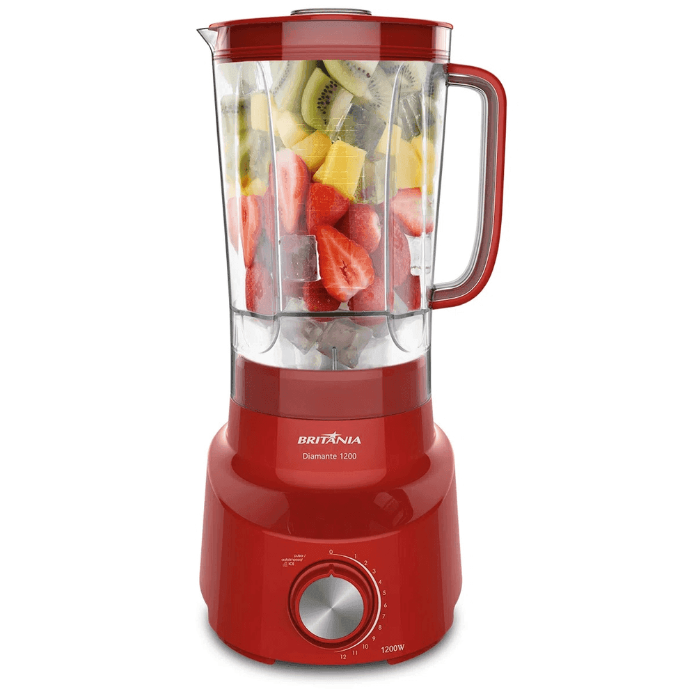 LICUADORA BRITANIA DIAMANTE 800 2.6LTS 1050W 4V ROJO 7038
