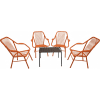 JUEGO DE SILLON MINI REPOSERA C/ MESITA JUANK COD 075 ROJO 7464