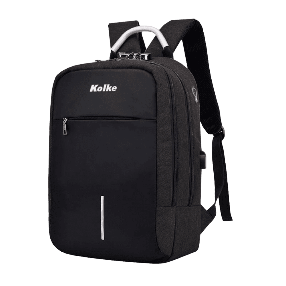 MOCHILA KOLKE ANTI-ROBO CON CANDADO KVM-338 GRIS OSCURO 8015