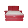 Sommier juego completo 160x190 elegant doble pillow blanco/rojo manantial 80451
