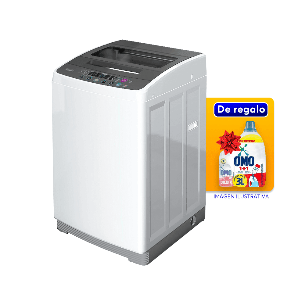 Lavarropas Whirlpool wwi08bw 8.5kg carga sup blanco 720rpm + kit lavado omo 80919