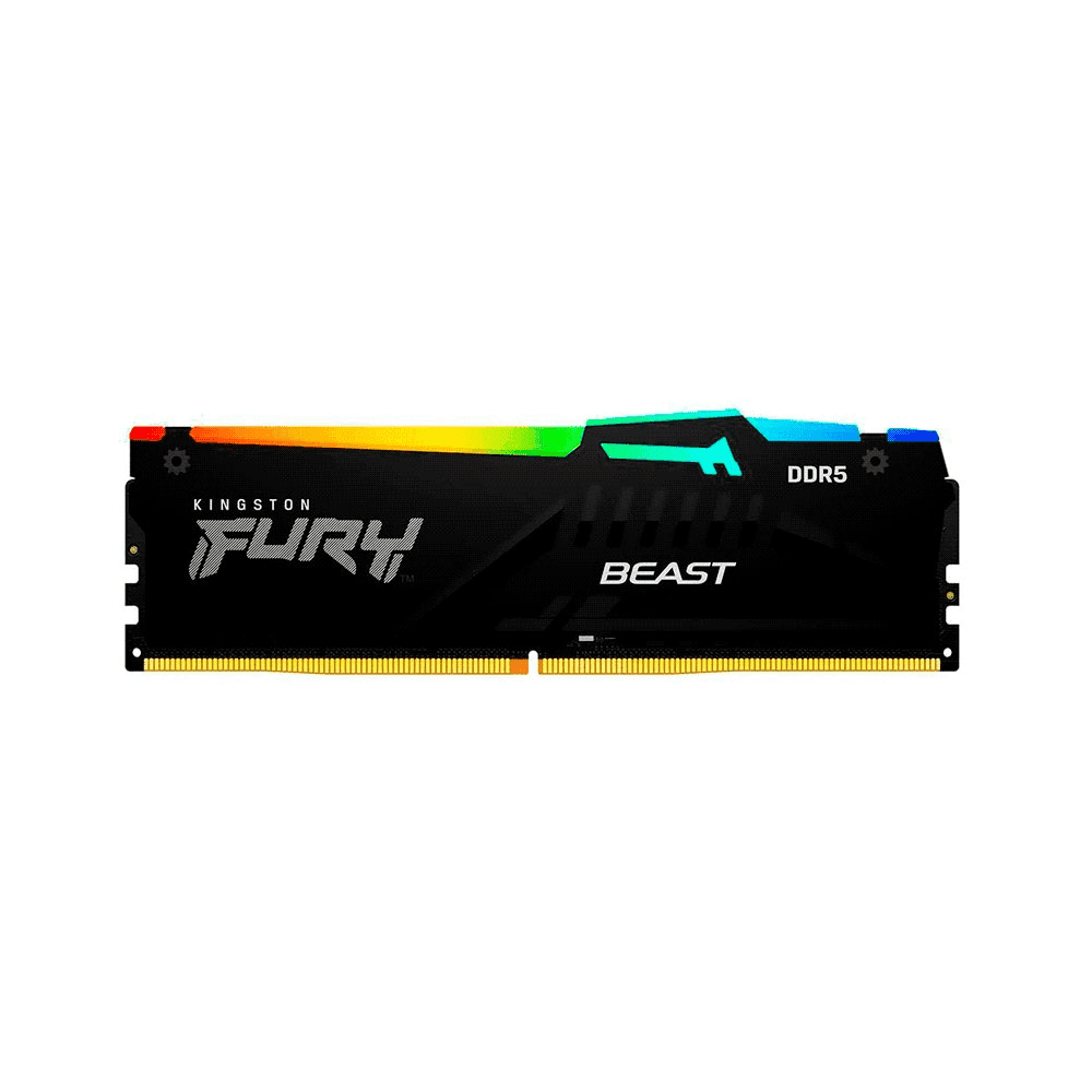MEMORIA RAM DDR5 16GB 5200 KINGSTON FURY BEAST BK KF552C40BBA-16 RGB XMP 90070