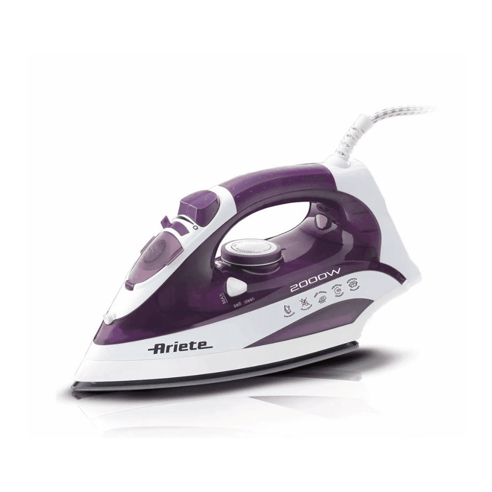 PLANCHA A VAPOR CERAMICA 2000W BLANCO PURPURA ARIETE 929-876