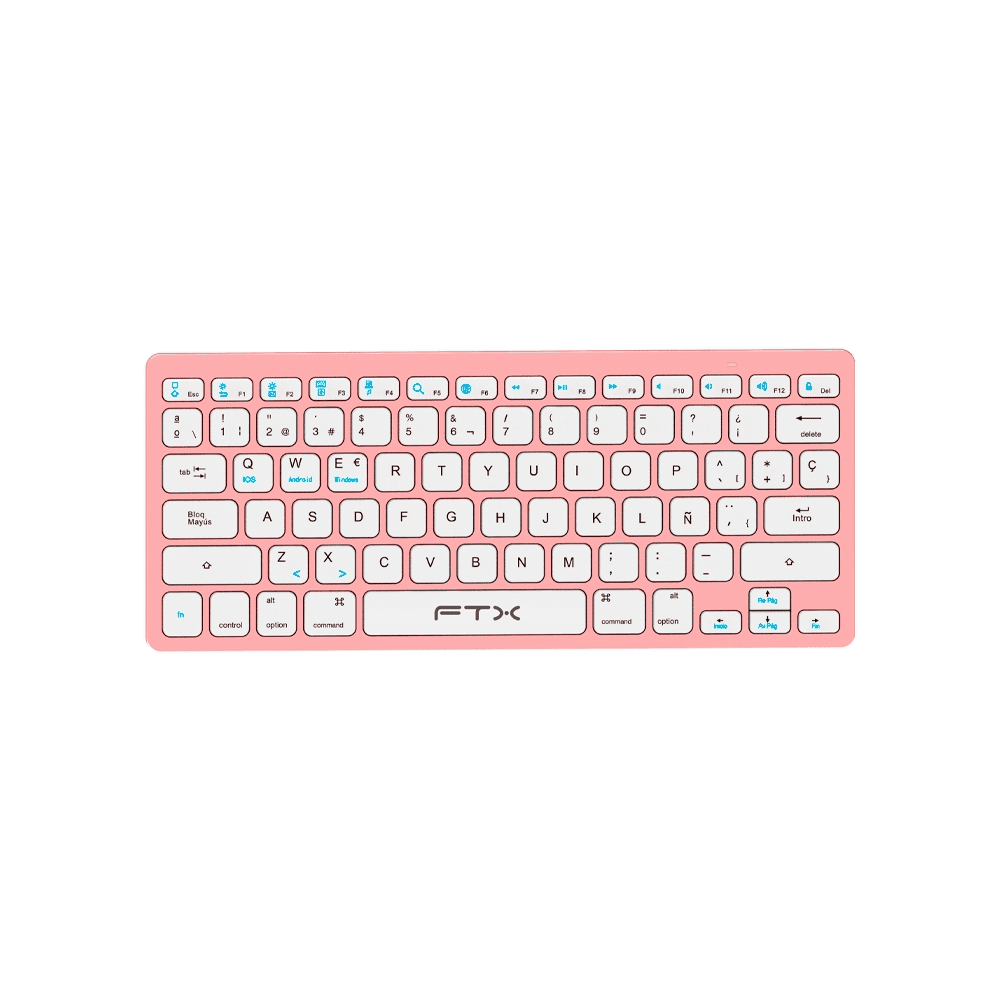 TECLADO FTX BLUETOOTH FTXB1000 ULTRA SLIM ESP/ROSA 99530
