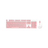 TECLADO + MOUSE FTX WIRELESS FTXGK600 NUMERICO/ESPAÑOL BLANCO/ROSA 99653
