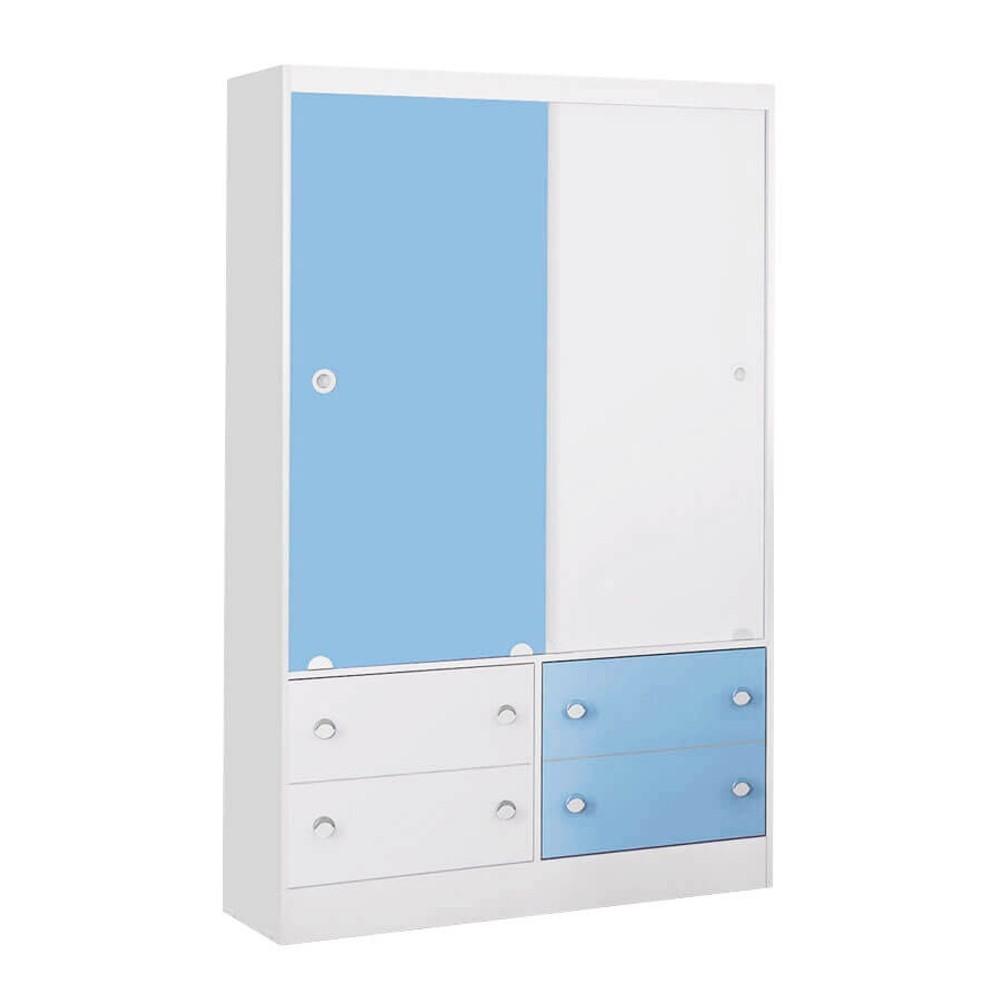 ROPERO PUERTAS QMOVI BLANCO AZUL ABB-57233