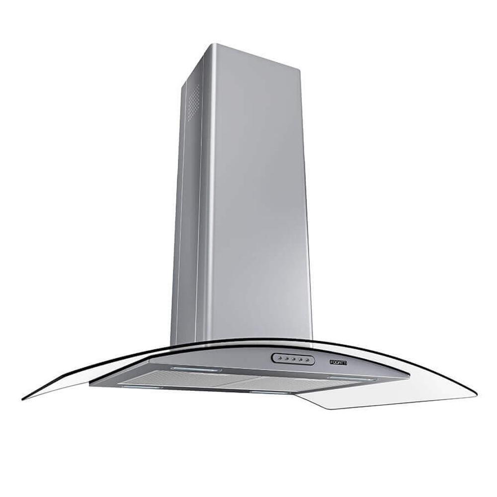CAMPANA ISLA VIDRIO CURVO CM FOGATTI INOX ABB-242622