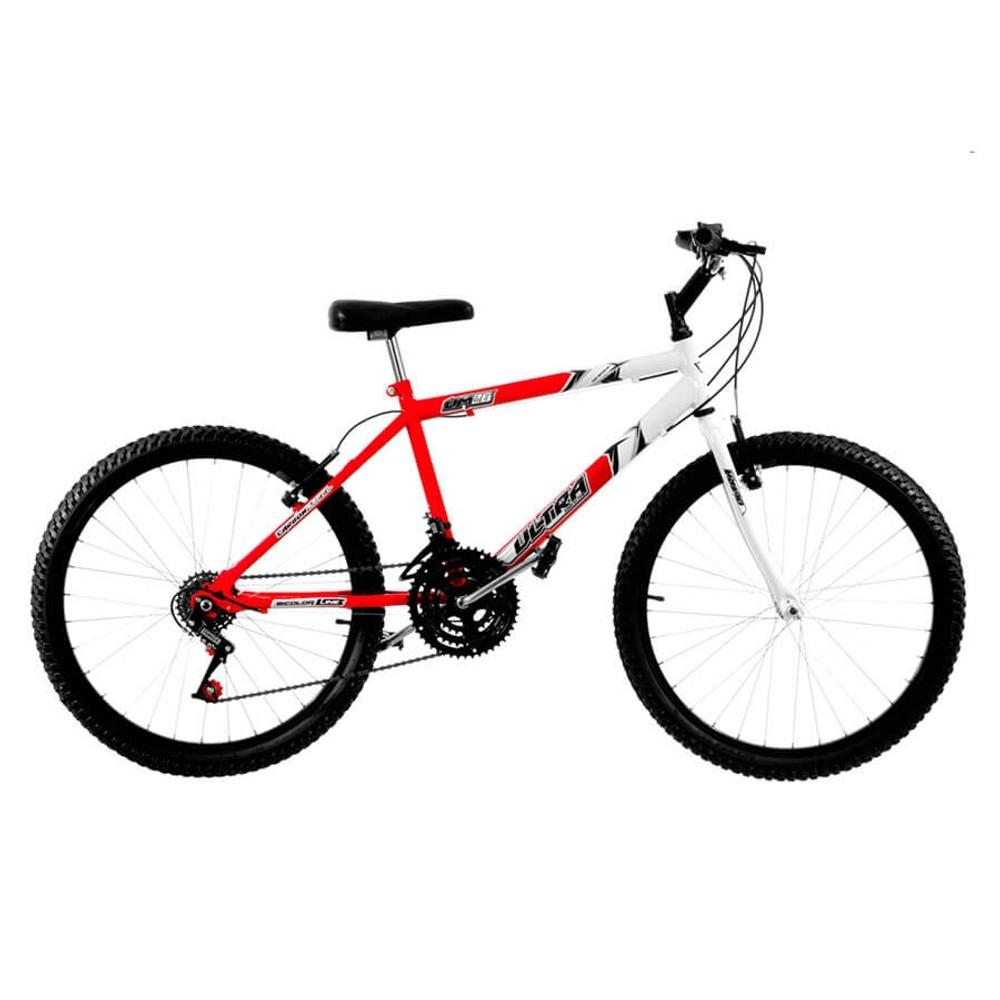 BICICLETA ARO BICOLOR MASCULINA ULTRA BIKES ROJO|BLANCO ABB-244565