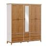 ROPERO PUERTAS CAJONES CON ESPEJO BF FINESTRA OFF WHITE|FREIJO ABB-287319