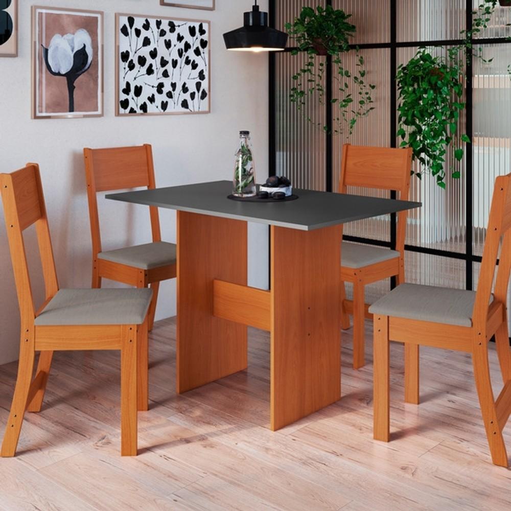 CONJUNTO COMEDOR SILLAS KARLA . INDEKÉS FREIJO|GRIS ABB-302388