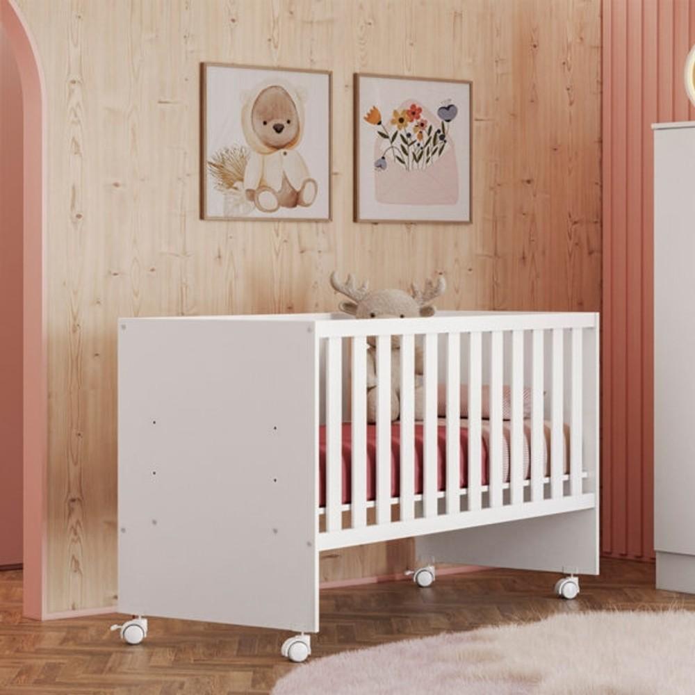 CUNA RECTO CON RUEDITAS QMOVI BLANCO ABB-306461
