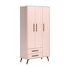 ROPERO PUERTAS CAJONES Q ENCANTO RETRO QMOVI ROSA ABB-306515