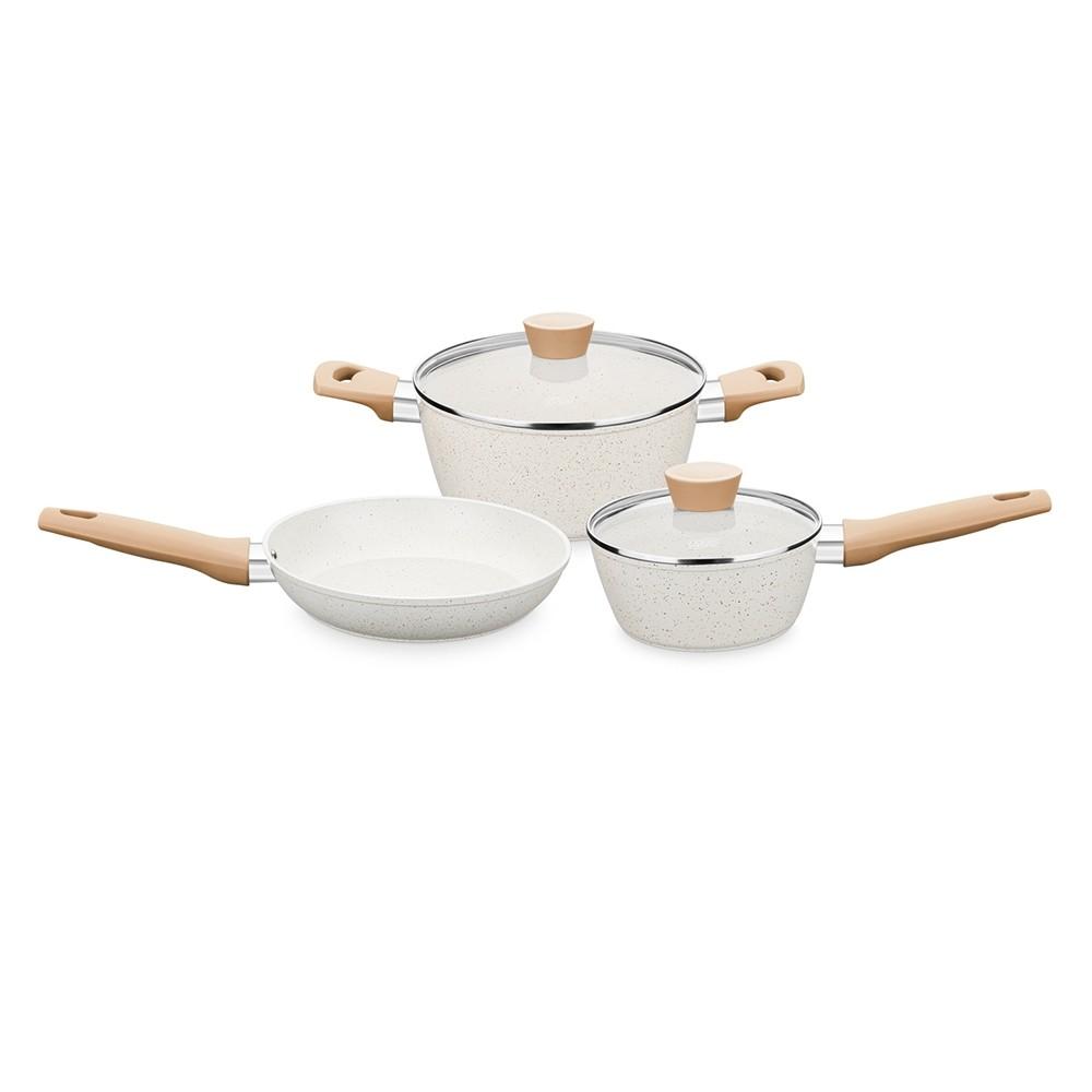 CONJUNTO CERAMICO CARMELA PIEZAS MTA VAINILLA ABB-323659