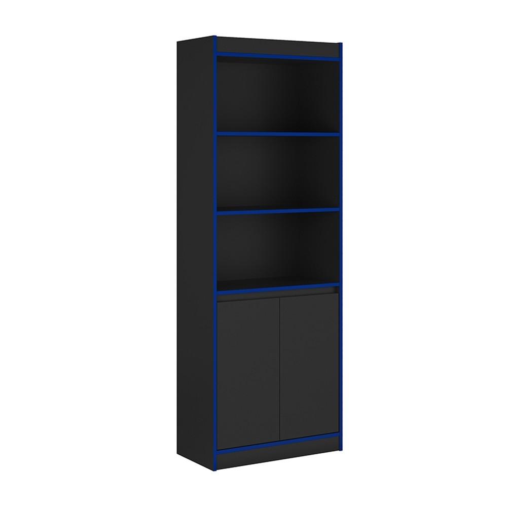 ARMARIO GAMER PUERTAS GTX PATRIMAR NEGRO | AZUL ABB-327282