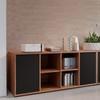 ARMARIO BAJO PREMIUM .. PUERTAS CON NICHO CENTRAL GIOBEL NOCE | NEGRO ABB-327909