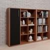 ARMARIO ALTO PREMIUM K .. PUERTA CON NICHO IZQUIERDO GIOBEL NOCE | NEGRO ABB-327916