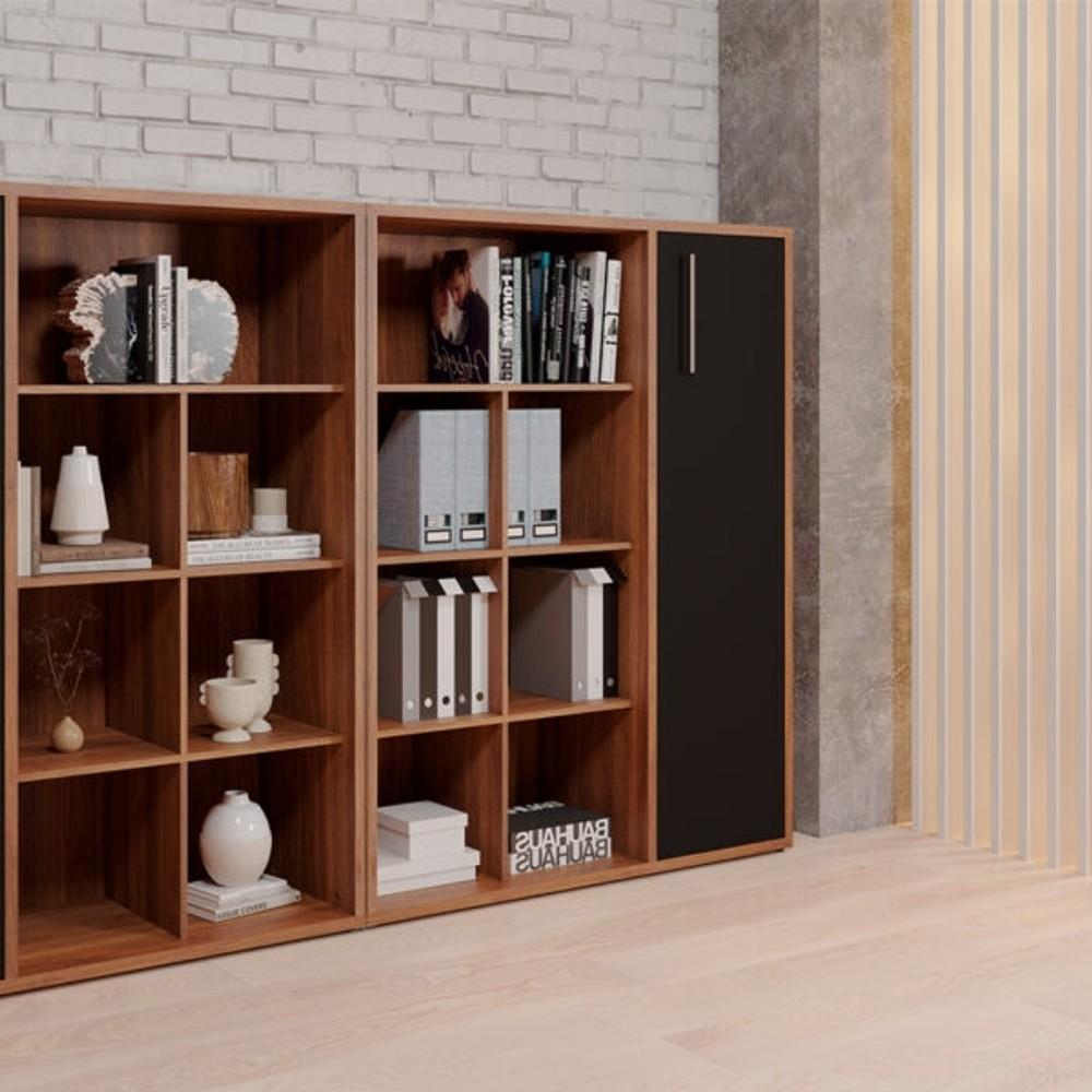 ARMARIO ALTO PREMIUM K .. PUERTA CON NICHO DERECHO GIOBEL NOCE | NEGRO ABB-327923