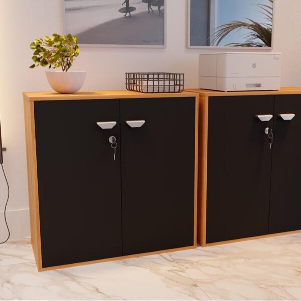 ARMARIO BAJO START PERFECT . GIOBEL NOCE | NEGRO ABB-328067