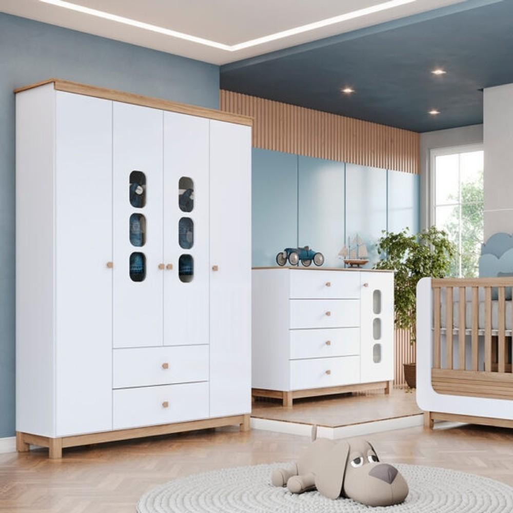 ROPERO PUERTAS CAJONES ACONCHEGO HENN BLANCO | JEQUITIBA HP ABB-328395