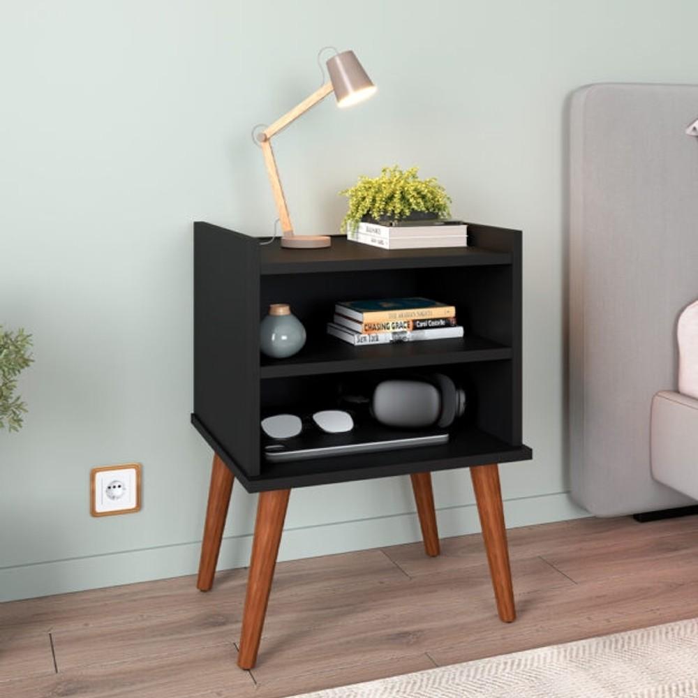 MESA DE LUZ SIN CAJONES AROMA FIORELLO NEGRO ABB-329965