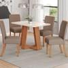 CONJUNTO COMEDOR CON VIDRIO LINS SILLAS MALU HENN NATURE | OFF WHITE | TAPIZADO ABB-331487