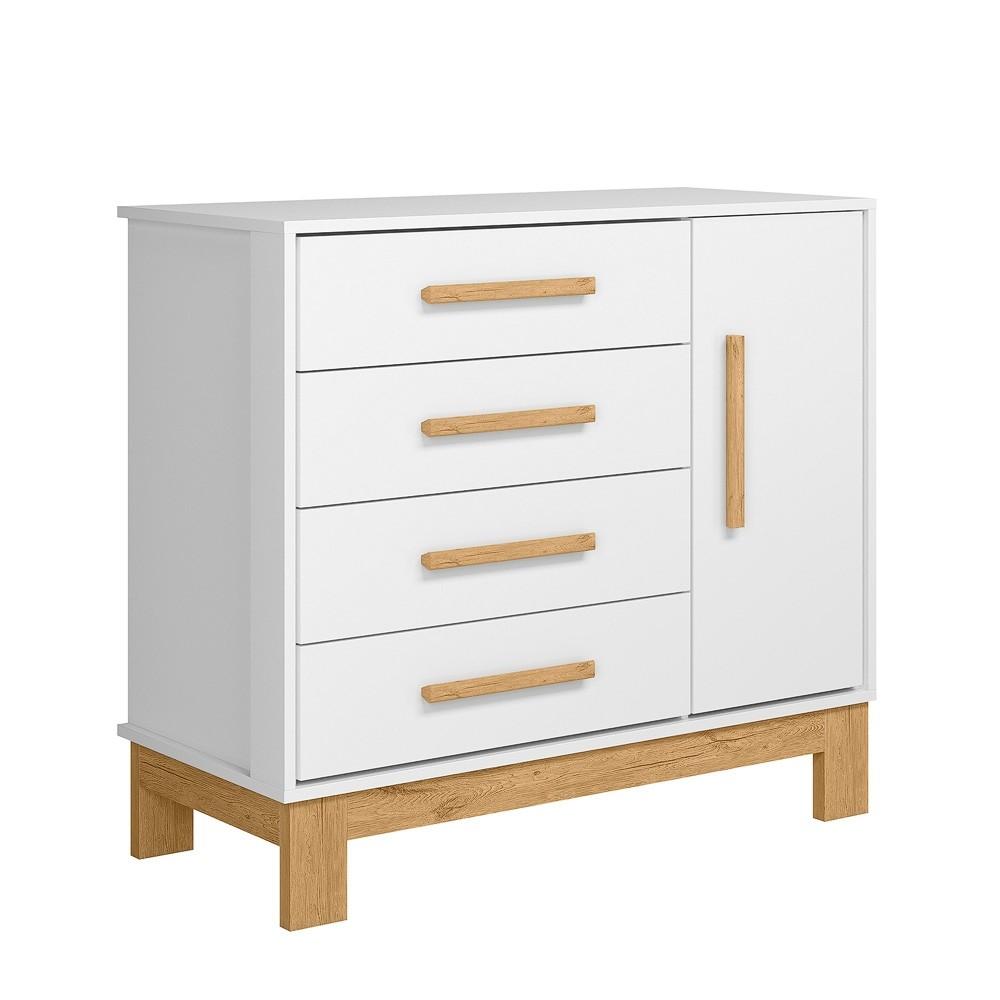 COMODA ZAPATERA PUERTA CAJONES SLIM QMOVI BLANCO ABB-331784