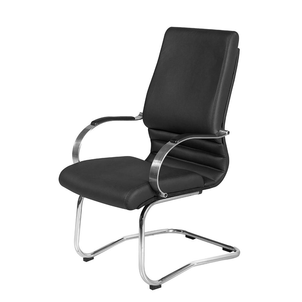 SILLA INTERLOCUTOR CROMADA LUNA . GIOBEL NEGRO ABB-332163