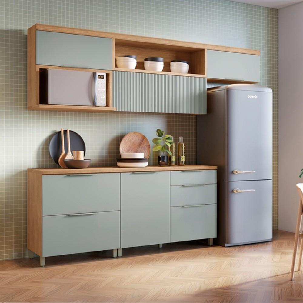 CONJUNTO COCINA MARQUESA MODULOS NESHER NATURAL|VERDE ABB-334730