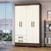 ROPERO PUERTAS CAJONES BE HENN CASTAÑO|OFF WHITE ABB-340359