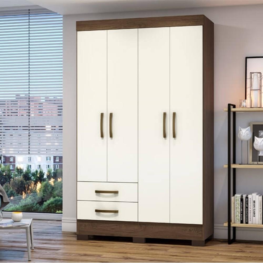ROPERO PUERTAS CAJONES BE HENN CASTAÑO|OFF WHITE ABB-340359